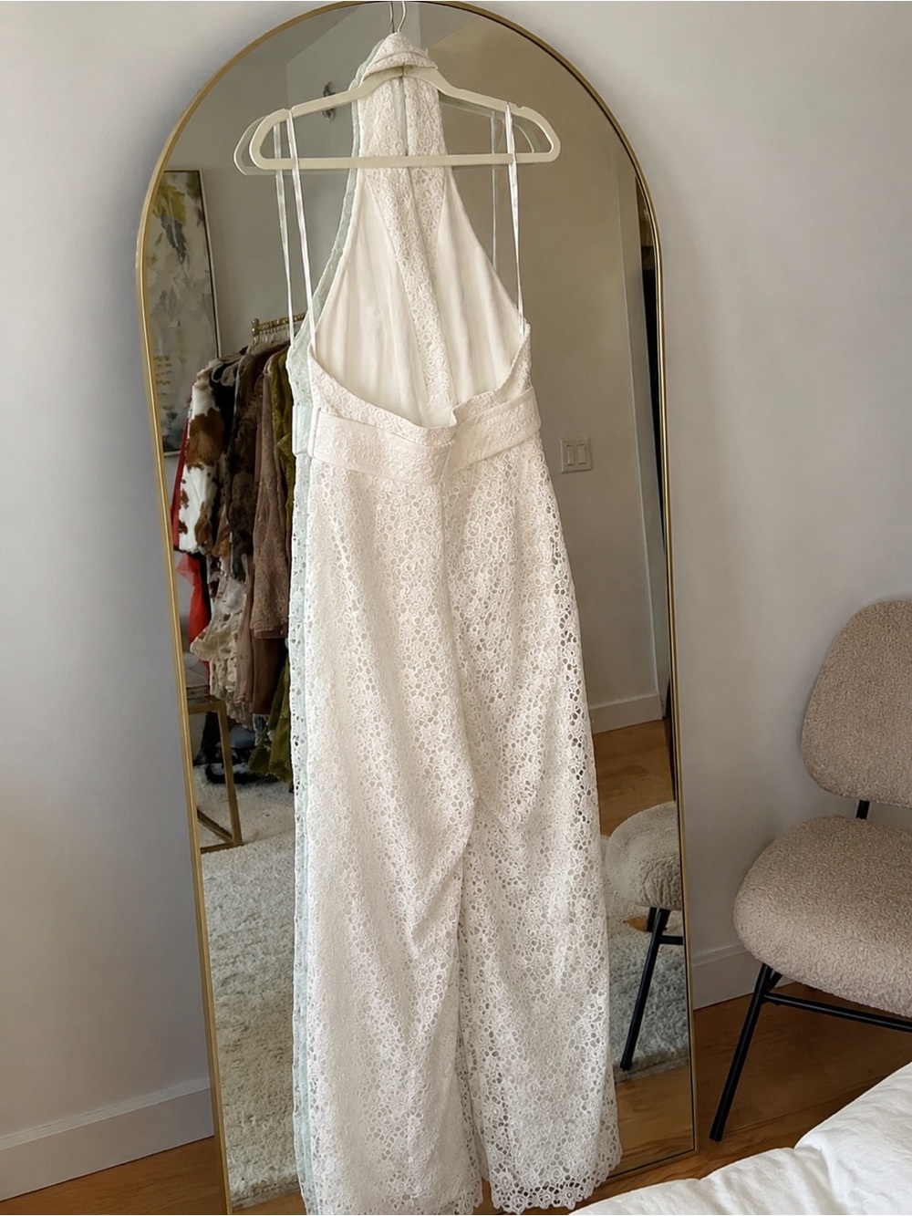 Zimmermann Ivory Lace Halter Maxi Dress with Belt - Picture 2 of 4